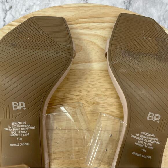 BP Nordstrom Naomi Clear Strap Block Heel Sandals Size 11 New - Picture 8 of 11